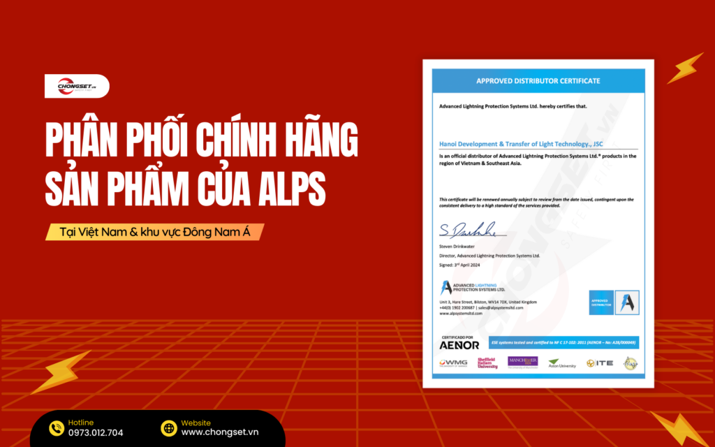 Công trình lắp kim thu sét ALPS – Bảo vệ toàn diện, an tâm tối đa!