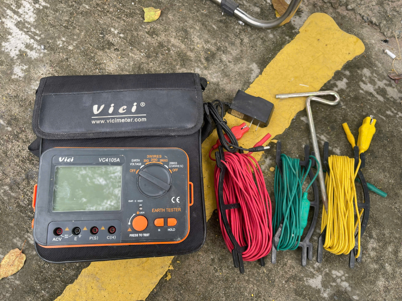 Đo điện trở đất bằng đồ hồ VICI 4105A